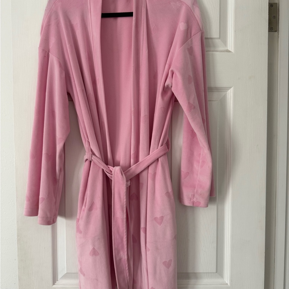 Steve Madden Pink Heart Patterned Robe